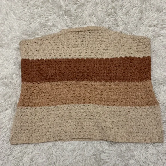 A Knitch Above Sweater Knit Sweater Striped Sweater Wavy Sweater Neutral Sweater - Picture 5 of 5